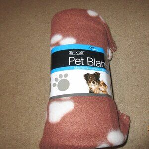 Fleece Pet Blanket 39" x 55" Brown